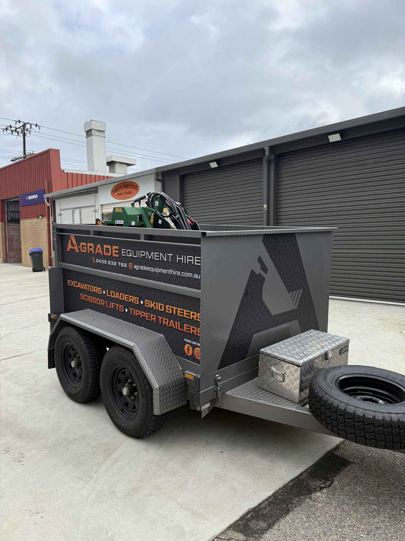 A-Grade branded tandem box trailer